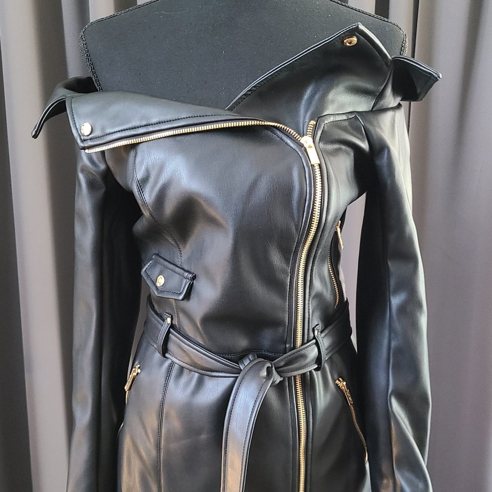 Edgy Black Leather Mini